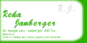 reka jamberger business card